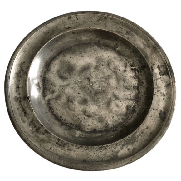 Antique Thomas Danforth Boardman Pewter 7 7/8” Plate Eagle 1805-1820 American - Picture 1 of 8